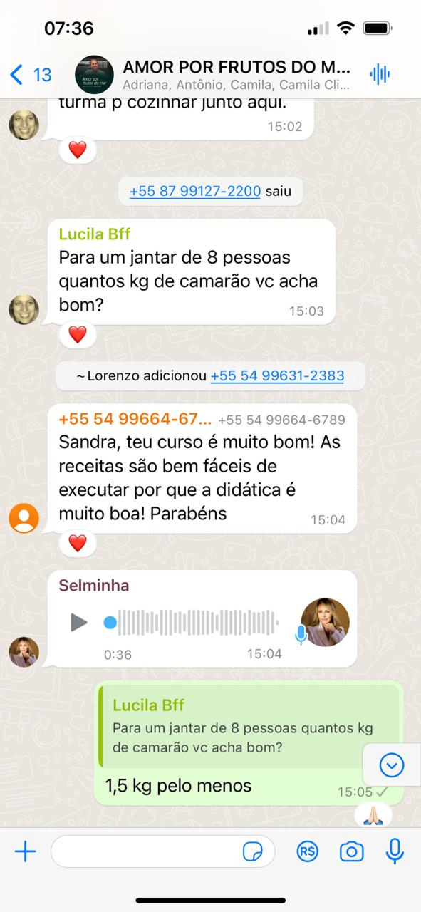 Depoimento aluna