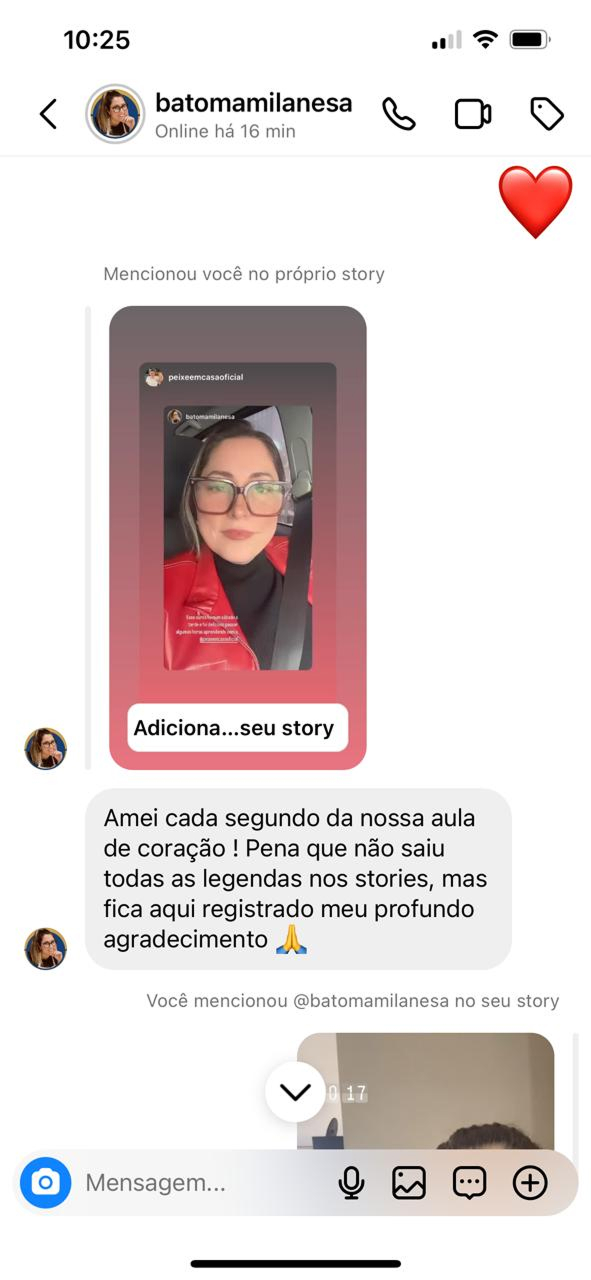 Depoimento aluna